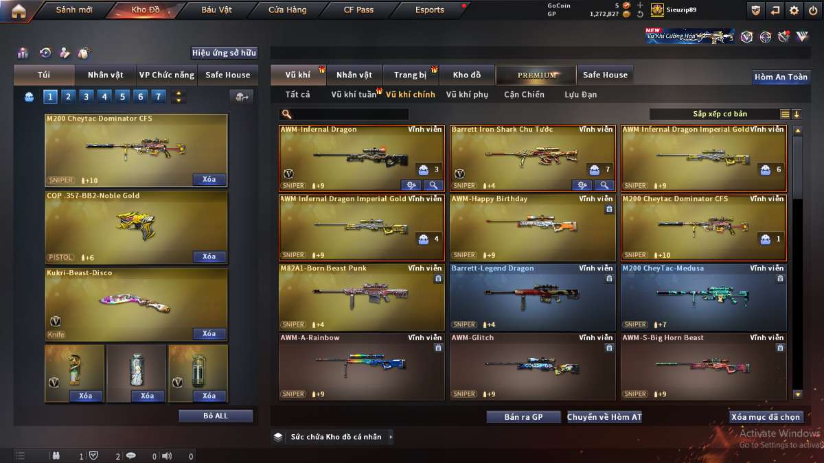 shop acc cf uy tin gia re